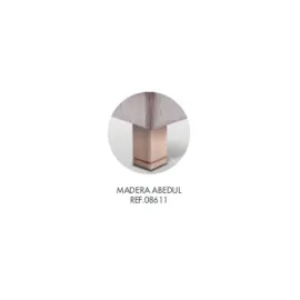 4 Patas de Madera Cuadradas Biseladas (15 cm) Wengué