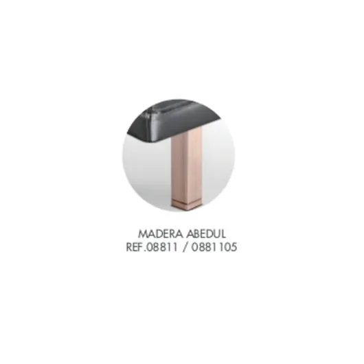 4 Patas Cuadradas Biseladas + Metálica Central (25 cm) Wengué